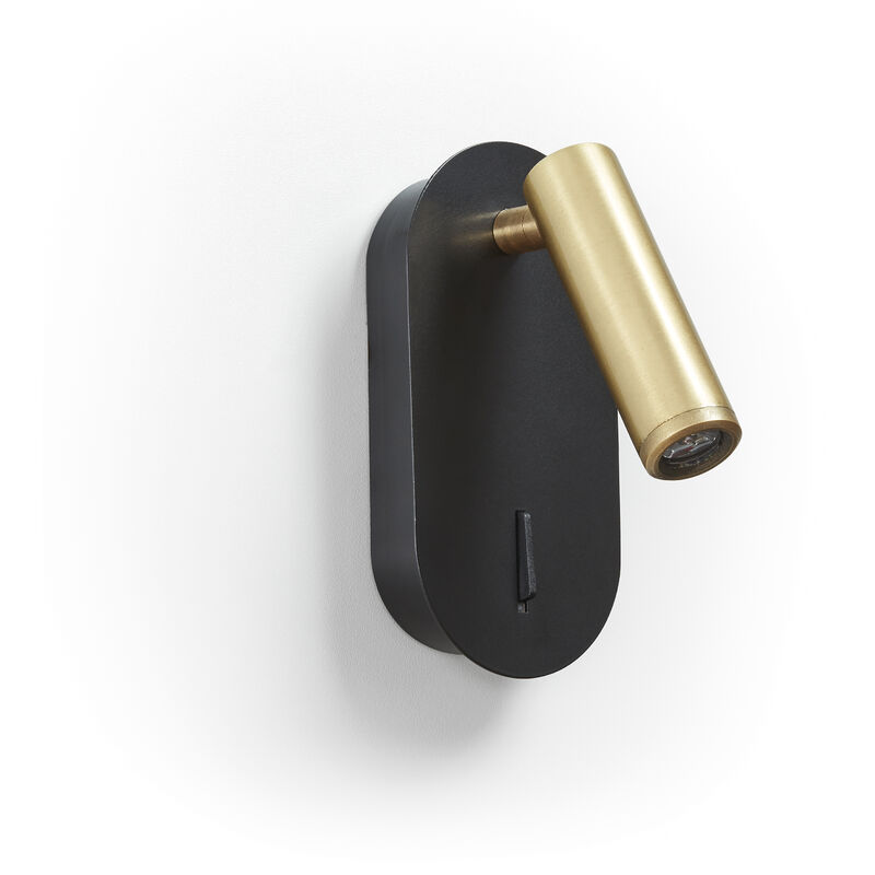 Applique lecteur tilt dirk led smd 1.40W 220lm CRI80 3000K Noir Or