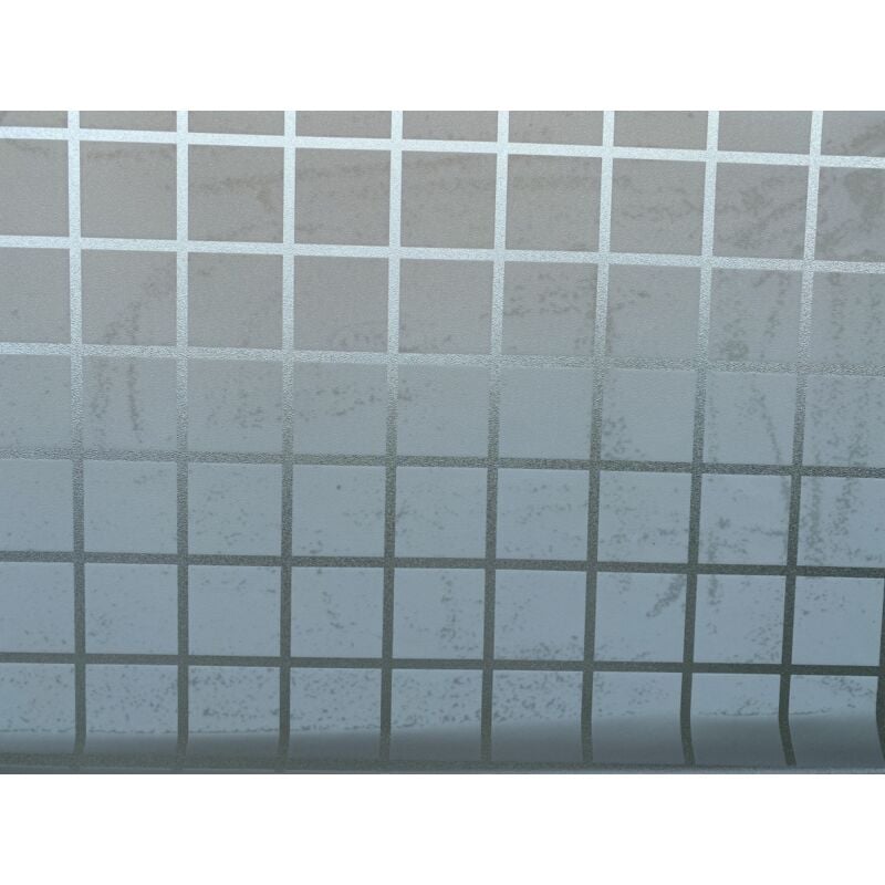 Film Vitrostatique pour Vitrage Carré - Motif Gaufré Imprimé – 45cm x 2m - Novotex