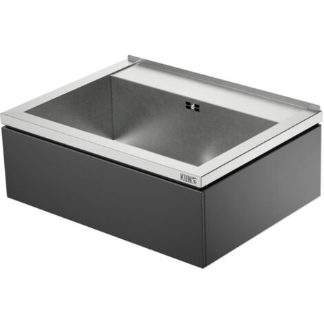 NOVUM 60 schwarz Edelstahl Ausgussbecken