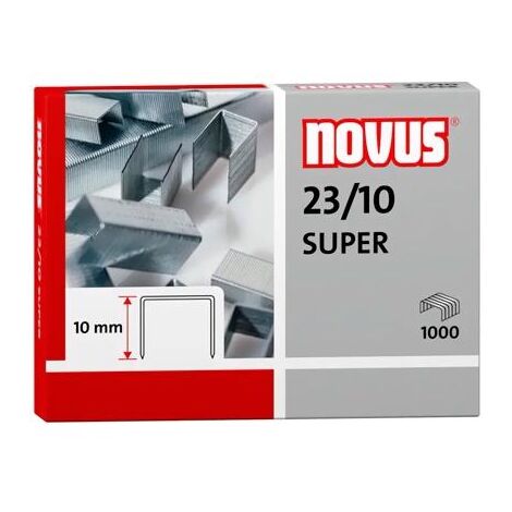 Novus agrafes 23/10 super pour agrafeuses dede 1000 boîtes épaisses de galvanisées