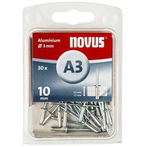 Novus Blindnieten Typ A3/10 Aluminium 30 Stück Blindnieten