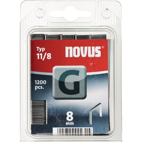 NOVUS Flachdrahtklammern Typ G 11/8 Klarsichtpack a 1200St.