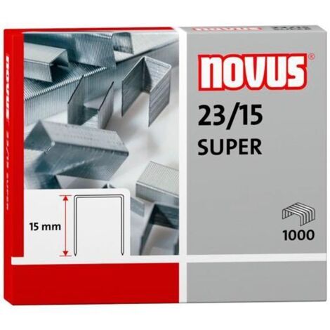 NOVUS GRAPAS SUPER 23/15 PARA GRAPADORAS DE GRUESOS CAJA 1000 UD