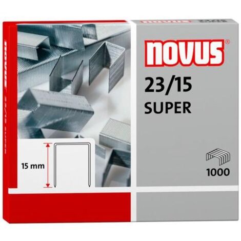 Novus punti metallici super 23/15 per cucitrici pesanti -scatola da 1000-.