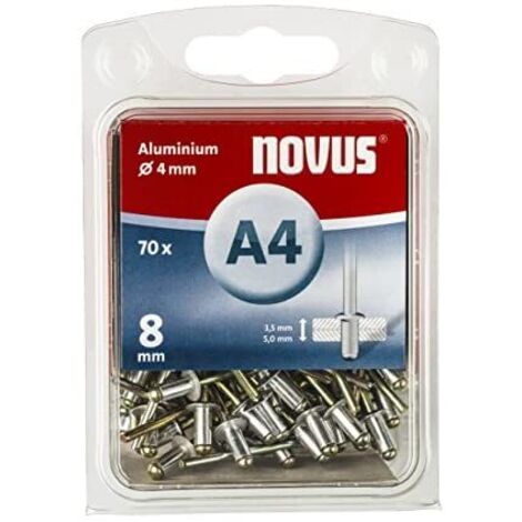 Novus Rivetti Ciechi A 4 X 8 Alu 70 Pezzi