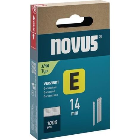 Novus Tackernägel Typ J 14 mm 1000 Stück Nagel zum Tackern Tackerklammer