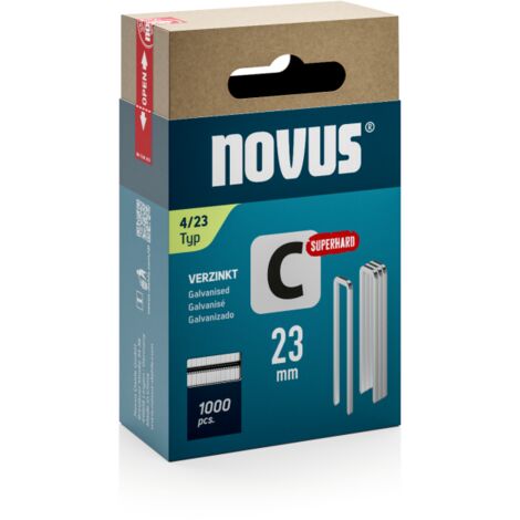 Novus Tools 042-0803 Schmalrückenklammern Typ 4 1000 St. Abmessungen (L x B) 23 mm x 6.1 mm