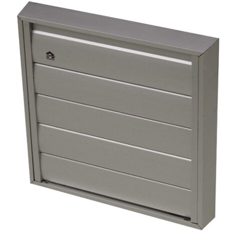 Novy – Clapet de façade en aluminium naturel 906178 – Dimensions 210 x 210 mm – Raccord diamètre 150 mm – Fixation discrète avec vis