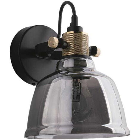 Nowodvorski Amalfi applique parete nero ottone vetro E27
