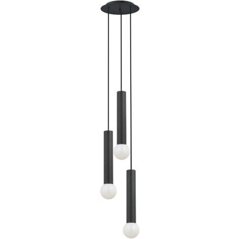 Nowodvorski Baton 7856 lampadario nero metallo 3xE27