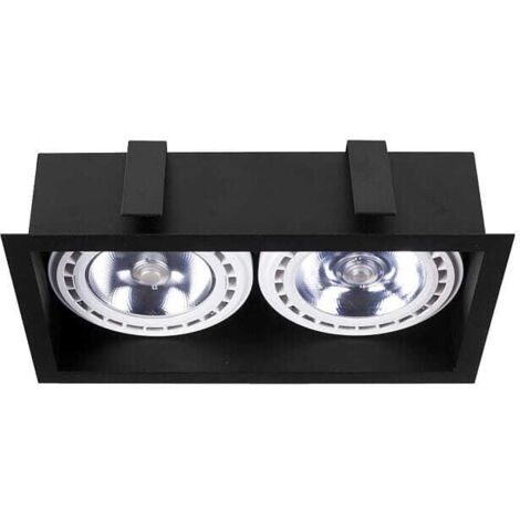 Nowodvorski Downlight faretto incasso doppio nero metallo 9416