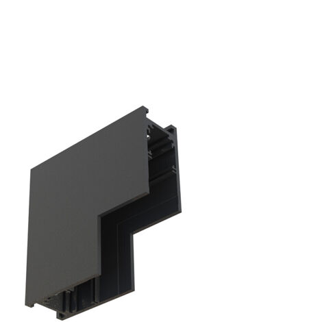 Nowodvorski LVM TRACK Black Surface-Mounted Vertical Corner Connector for 1-Circuit Magnetic Track Lighting, Ceiling-to-Wall Adapter, Aluminium Track Accessory
