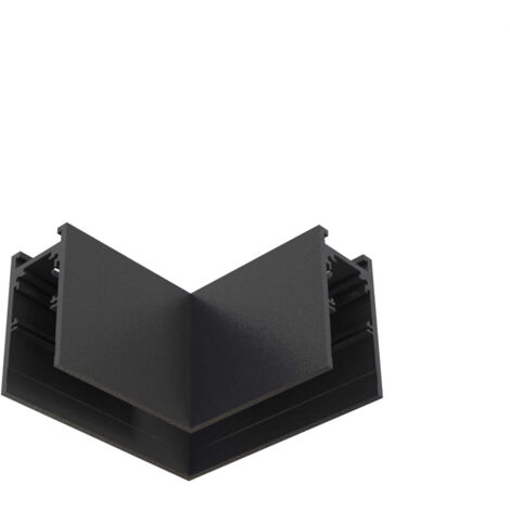 Nowodvorski LVM TRACK Magnetic Track Lighting LVM Accessories Horizontal 90° Corner Connector/Joiner, Surface-Mounted, 1-Circuit, Black Aluminium, Ceiling or Suspended Rail, 10164