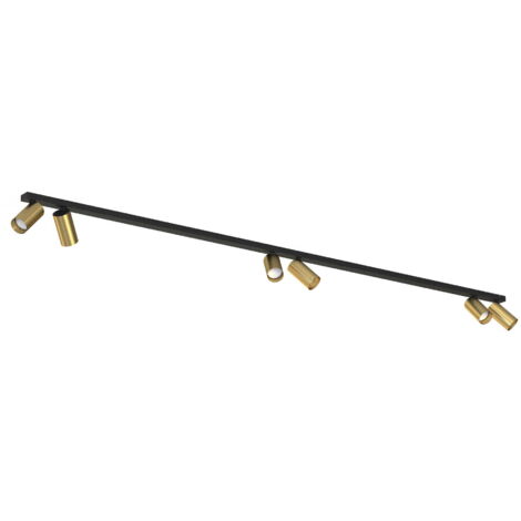 Nowodvorski MONO 7785 barra 6 GU10 nero ottone soffitto