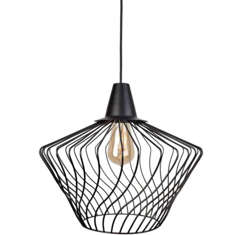 Nowodvorski WAVE lampadario sospeso nero metallo Ø40 E27