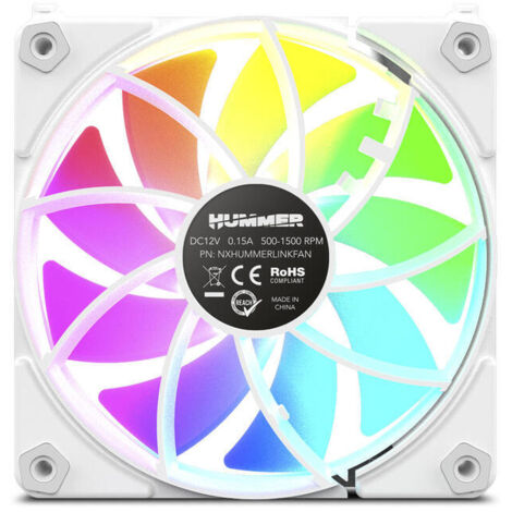 NOX Ventilador HUMMER EASYLINK ARGB BLANCO ÃNICO