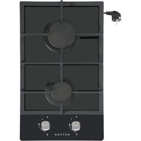 Plaque de Cuisson Mixte - GAZ - Electrique +[ FAURE FGM64300B - gaz /  électrique - 4 zones - L55 x P47 x H3 cm - Noir