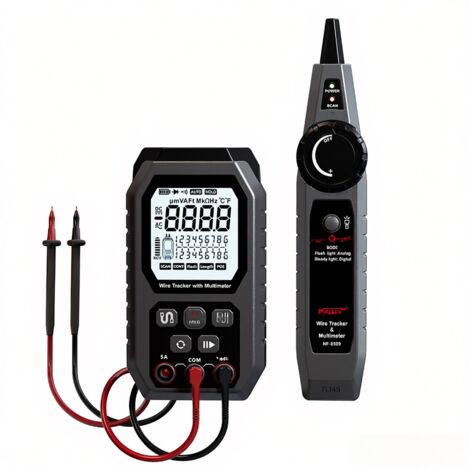 NOYAFA Netzwerkkabeltester mit Multifunktionsmultimeter, Ethernet-Kabel-Tracker, DC/AC-Voltmeter, Tracking-/Längentest-/PoE-Testfunktion