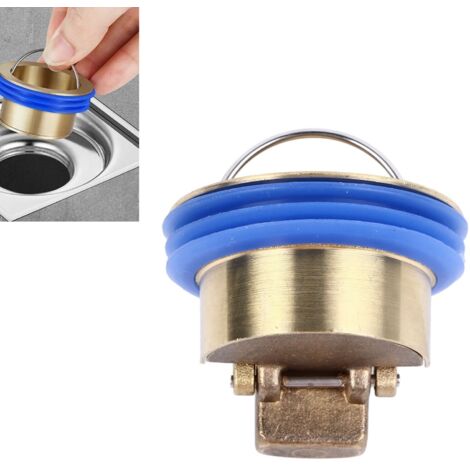 Noyau de Déodorisation pour Drain de Plancher Anti-retour Rapid Drainage en Cuivre 4.2x3cm avec Joint Silicone