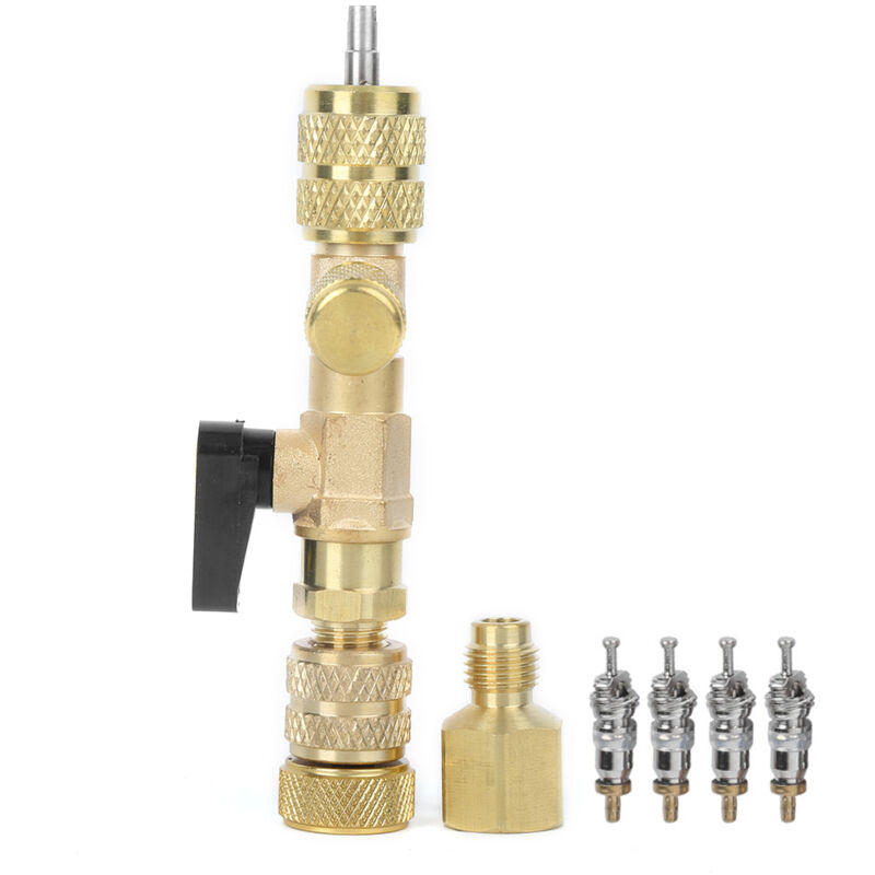 Jeffergarden - Noyau de valve 4 pièces avec accessoires d'outil de remplacement d'installation de dissolvant de noyau de valve