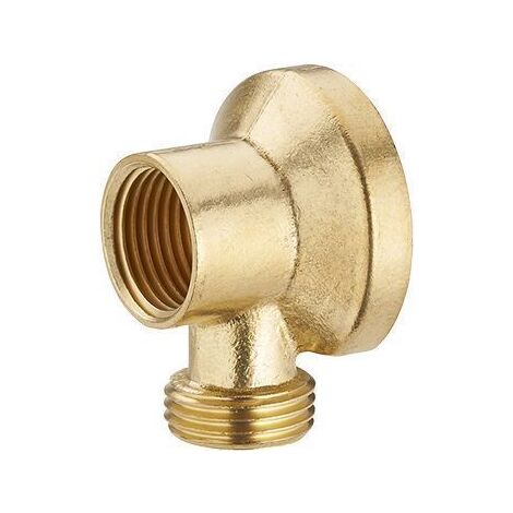 Noyon & Thiebault – Applique mâle femelle 15x21 – Filetage M.20X27 en laiton – Fixation murale pour robinet – Compatible avec vis et chevilles incluses