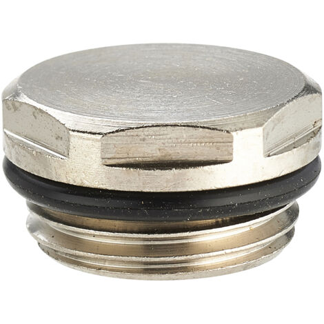 Noyon & Thiebault – Bouchon de radiateur mâle laiton à visser – Raccordement 1/2 (15x21) – Auto étanchéité intégrée pour évacuation air radiateur - M15x21