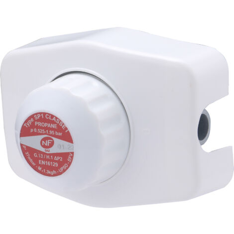 Noyon & Thiebault – Détendeur gaz propane 1.3 kg/h – Pression de sortie 37 mbar – Sécurité intégrée contre excès de débit – Installation 2ème détente