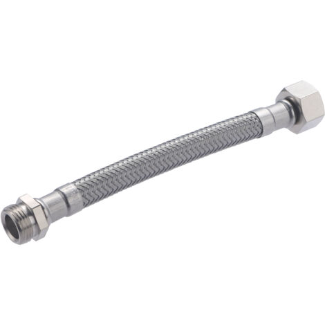 Noyon & Thiebault – Flexible sanitaire mâle/femelle 15 cm – Filetage MF12x17 – Tube souple EPDM – Pression 16 bars – Joint imperdable intégré