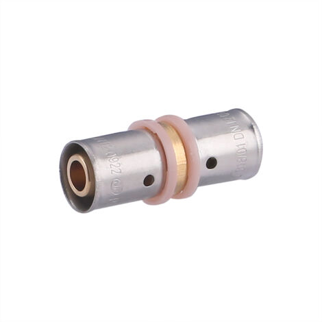 Noyon & Thiebault – Raccord à sertir égal pour tube PER Ø 12 mm – Bague en inox – Étanchéité parfaite – Pression 6 bar – Compatible chauffage au sol - 3787-12L1