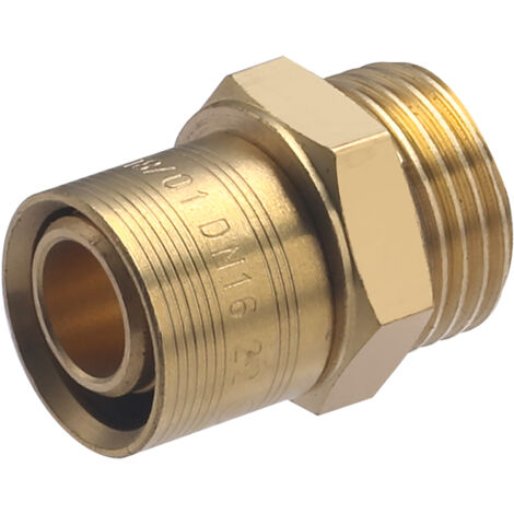 Noyon & Thiebault – Raccord mâle à glissement pour tube PER Ø16 – M15x21 (1/2) – Laiton étanche – Installation rapide et facile – Agrément CSTB