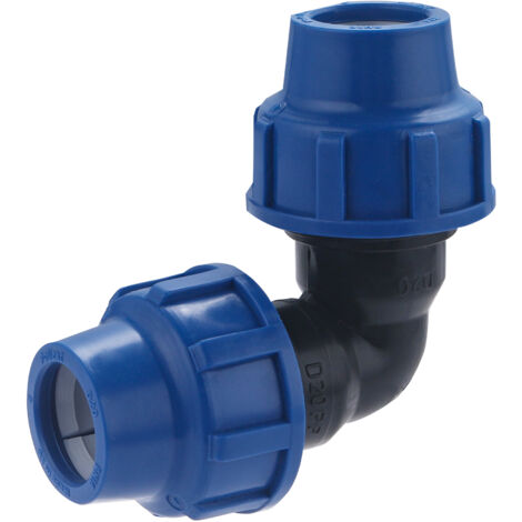 Noyon & Thiebault – Coude égal en plastique Ø20mm – Raccord PE 90° pour circuits d'alimentation en eau – Pression max 16 bar – Installation par compression