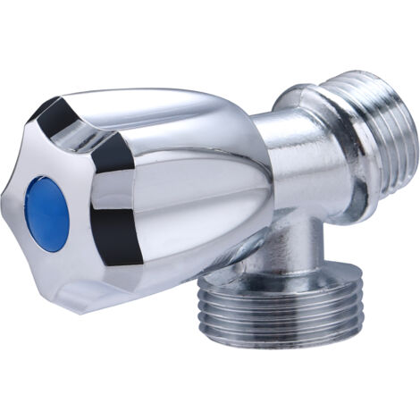 Noyon & Thiebault – Robinet équerre à clapet pour machine à laver – Connexion femelle 1/2 – Alimentation femelle 3/4 – Ouverture facile de l'eau