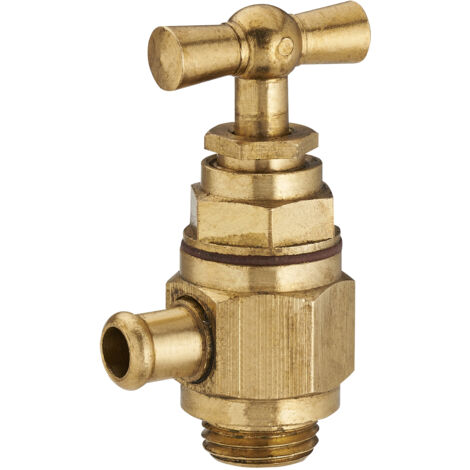 Noyon & Thiebault – Robinet purgeur équerre laiton mâle M1/4 – Filetage plomberie 08x13 – Tête à potence pour évacuation fluide - 318-08L1