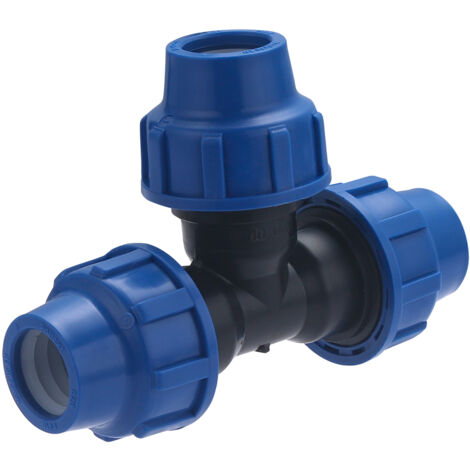 Noyon & Thiebault – Té égal plastique pour tuyau polyéthylène Ø20 mm – Raccord PE – Pression max 16 bar – Étanchéité parfaite avec joint torique