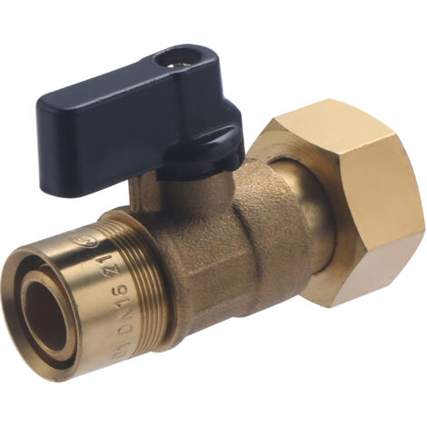 Noyon & Thiebault – Vanne 1/4T à glissement pour tube PER – Écrou libre 15x21 – Laiton résistant aux chocs thermiques – Installation facile - F15x21