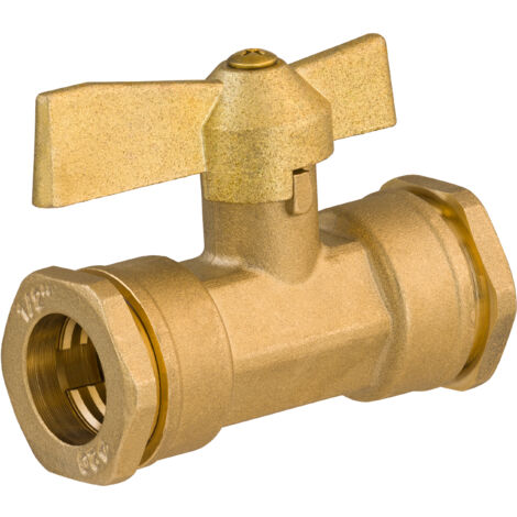 Noyon & Thiebault – Vanne jonction pour tuyau polyéthylène – Passage intégral – Diamètre 20 mm – Étanchéité serrage intérieur – Raccord laiton