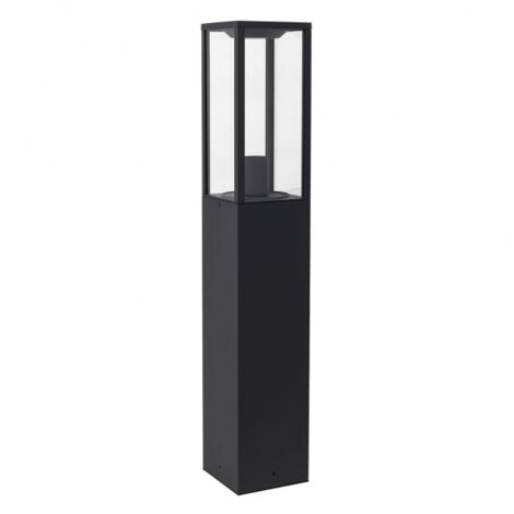 Nozelo lampadaire grand ip44 1xe27 l.14xw.14xh.14xh.80cm aluminium+cristal anthracite