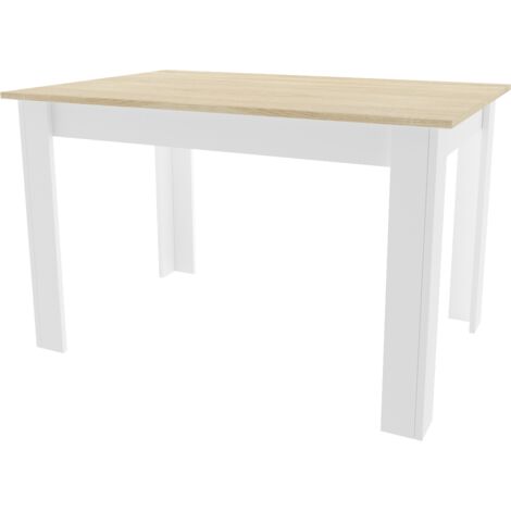 NP Tisch 120x80 Sonoma Eiche + Weiß
