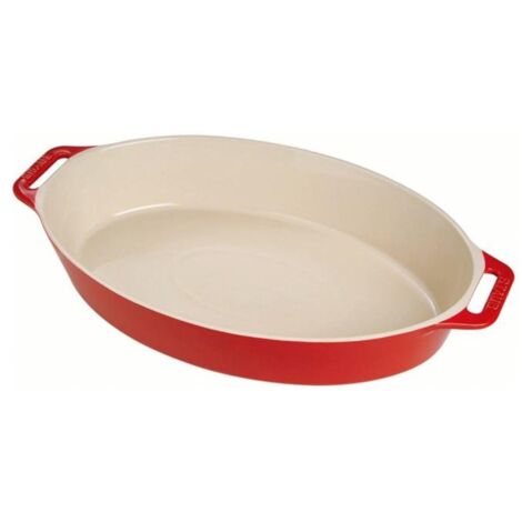 npc-polska Plat à four oval rouge cerise 29 cm