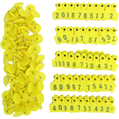 Nr. 001100 Schweineohr-Etikettenset für die Geflügelzucht.