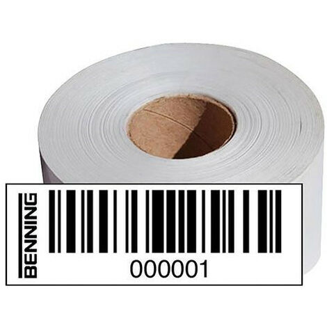 NR. 1-1000 Etiquetas de código de barras de Benning