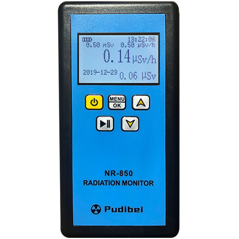 

NR-850 Detector de radiacion nuclear portatil de mano Pantalla LCD Probador radiactivo domestico Contador Geiger β Y Deteccion de rayos X Sonido