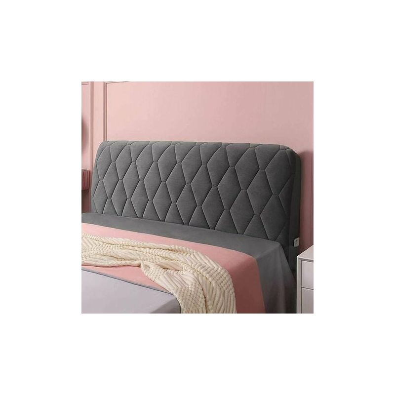 Nrape Headboard Cover 160cm Stretch Headboard Cover Dustproof Protection for All Inclusive Cloth Padded Headboard (Color: Gray, Size: 160cm(63inch)