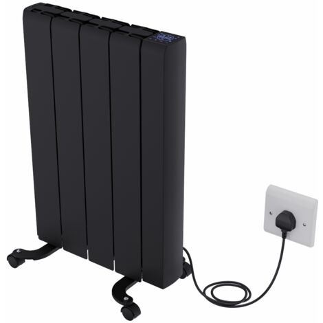 NRG 1000W Electric Ceramic Portable Radiator Wall Mounted Smart WIFI Control Heater Black