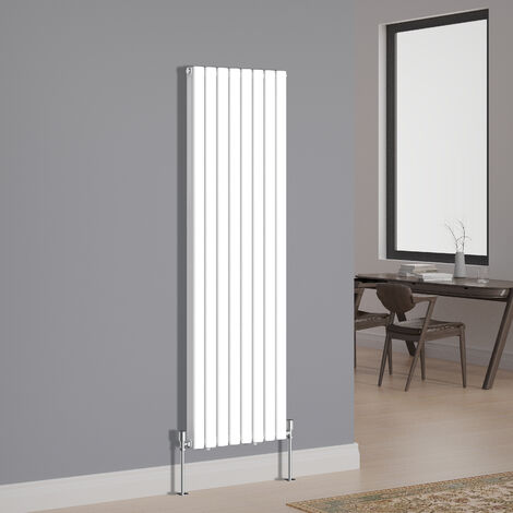 NRG Designer Radiator Oval Column Central Heating Rads Vertical Double 1600x472mm White