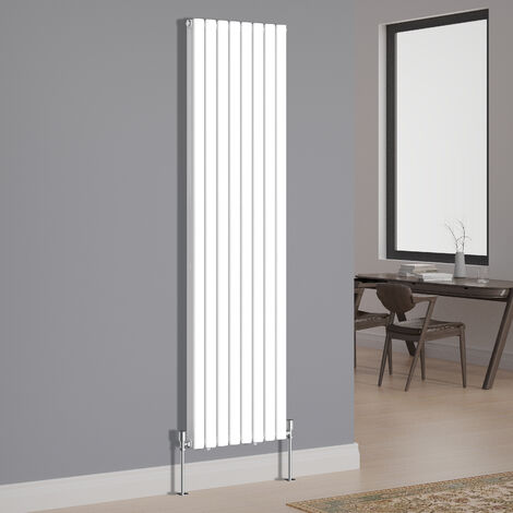 NRG Designer Radiator Oval Column Central Heating Rads Vertical Double 1800x472mm White