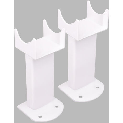 NRG Floor Mounting Radiator Leg Kit for Oval Column Designer Radiator White