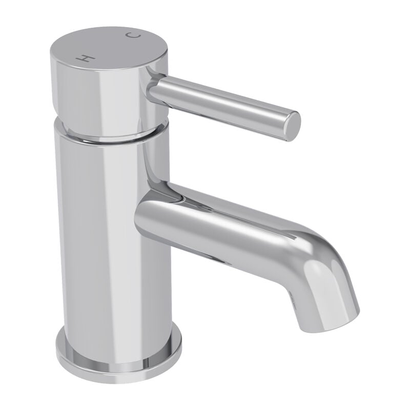 Mono Chrome Basin Sink Mixer Tap Modern Bathroom Lever Faucet - NRG