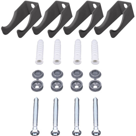 NRG Traditional 4 Column Radiator Fittings Set Wall Mounting Kit Anthracite