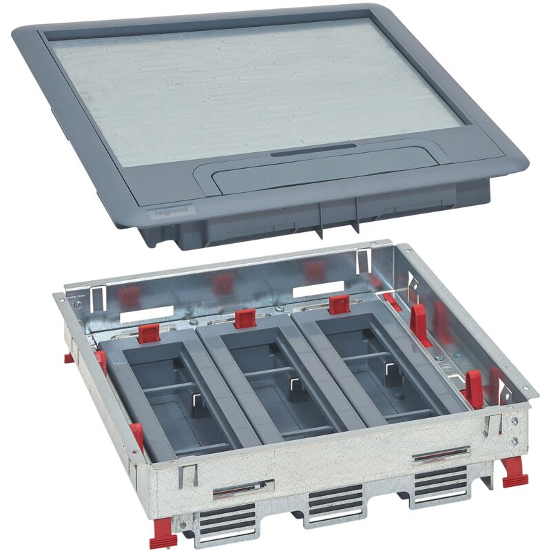 Kit boite de sol complet supports horizontaux 24 modules tous types de sol LEGRAND 088011